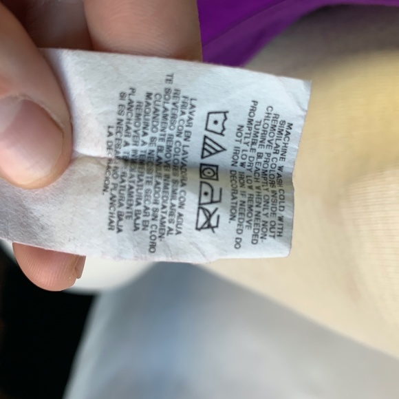 Flowy Purple LOVE Tank Top, satin racerback - Picture 6 of 7